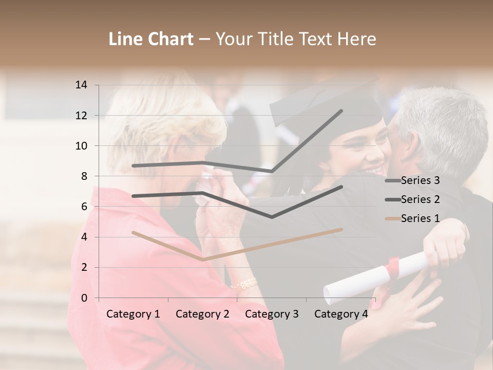 A Woman In A Graduation Gown Hugging A Man PowerPoint Template