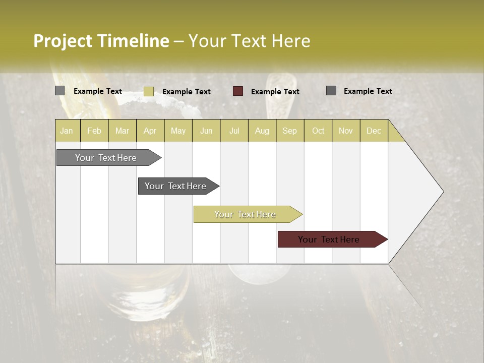 A Glass Of Ice Tea With A Spoon On A Wooden Table PowerPoint Template