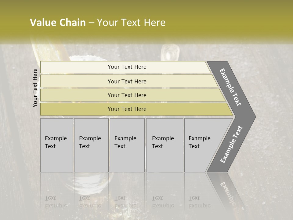 A Glass Of Ice Tea With A Spoon On A Wooden Table PowerPoint Template