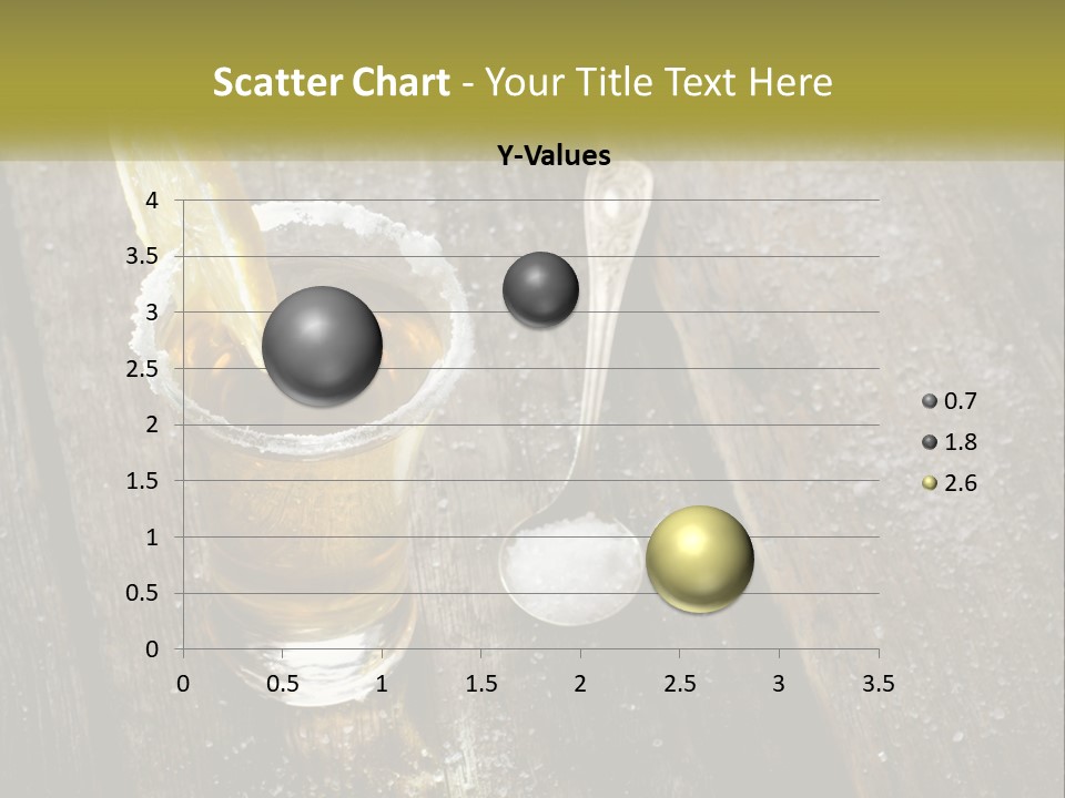 A Glass Of Ice Tea With A Spoon On A Wooden Table PowerPoint Template