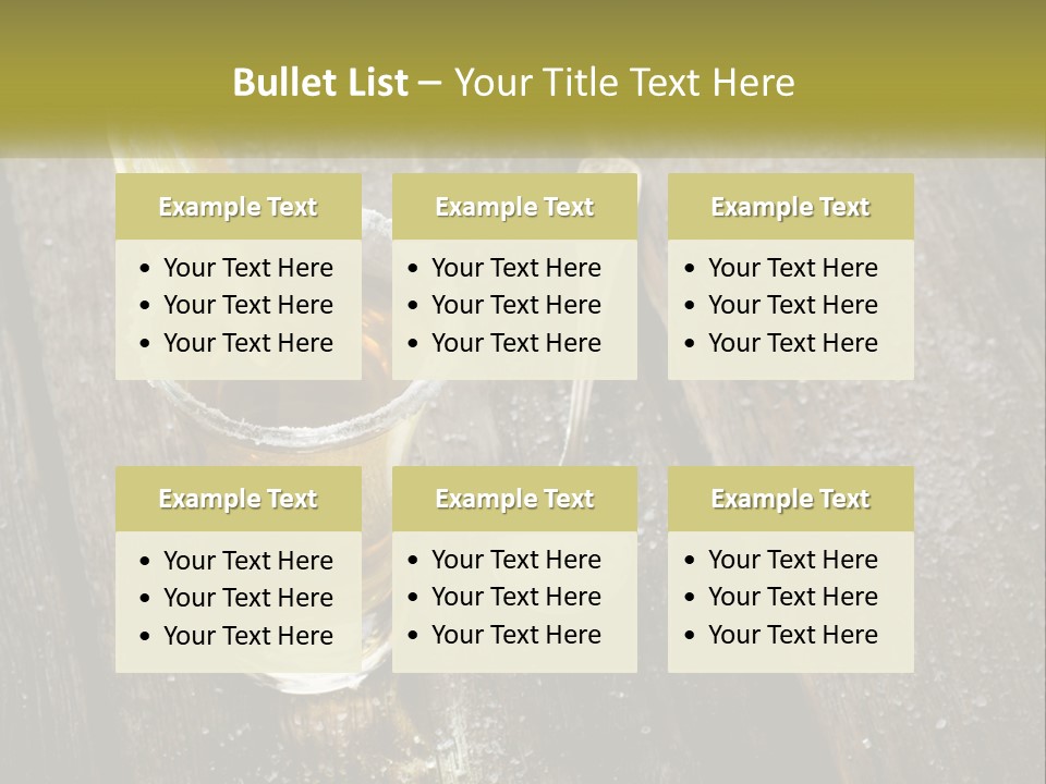 A Glass Of Ice Tea With A Spoon On A Wooden Table PowerPoint Template