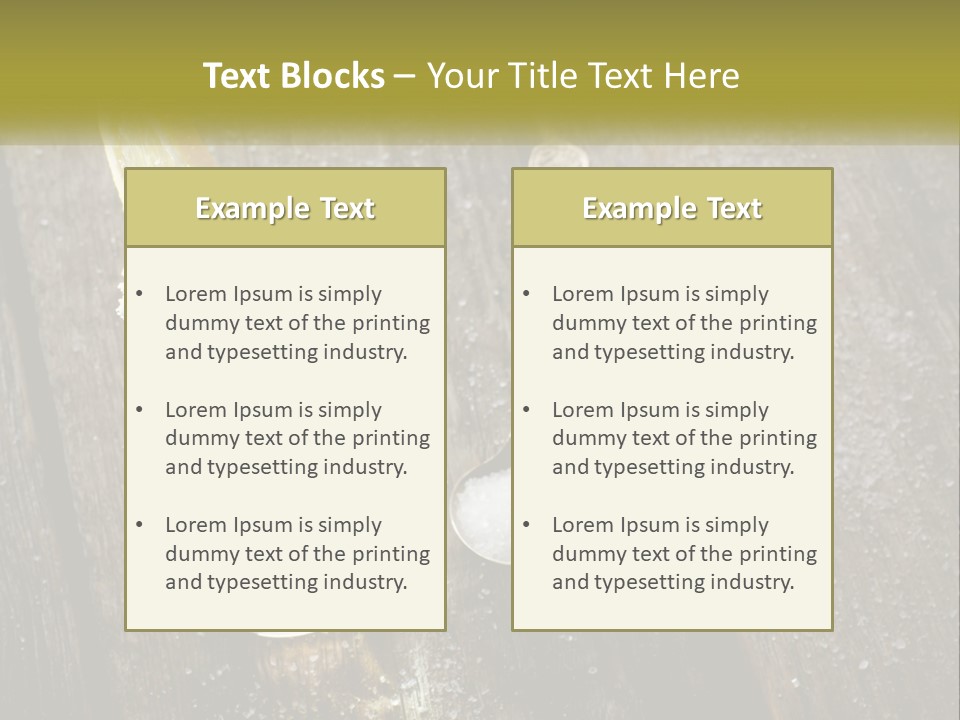 A Glass Of Ice Tea With A Spoon On A Wooden Table PowerPoint Template