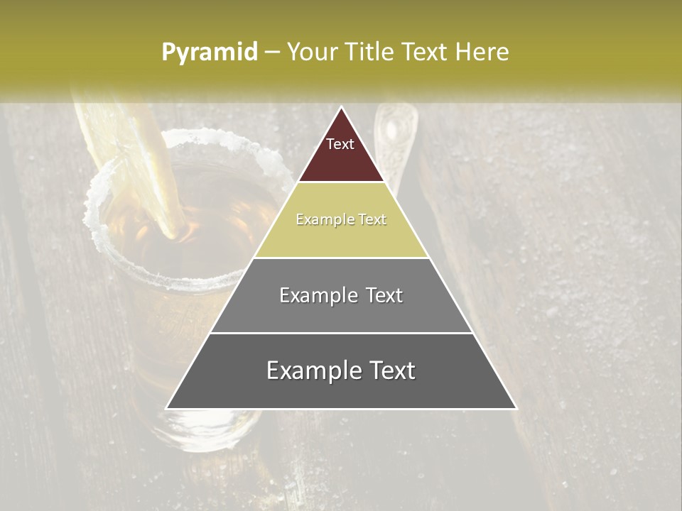 A Glass Of Ice Tea With A Spoon On A Wooden Table PowerPoint Template