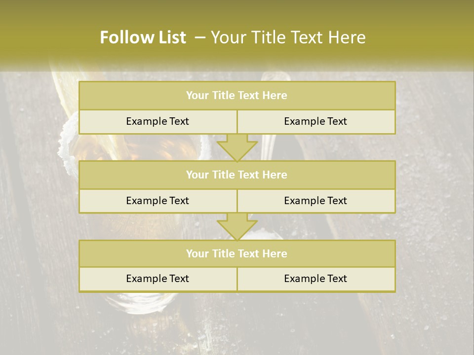 A Glass Of Ice Tea With A Spoon On A Wooden Table PowerPoint Template