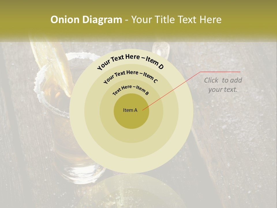 A Glass Of Ice Tea With A Spoon On A Wooden Table PowerPoint Template