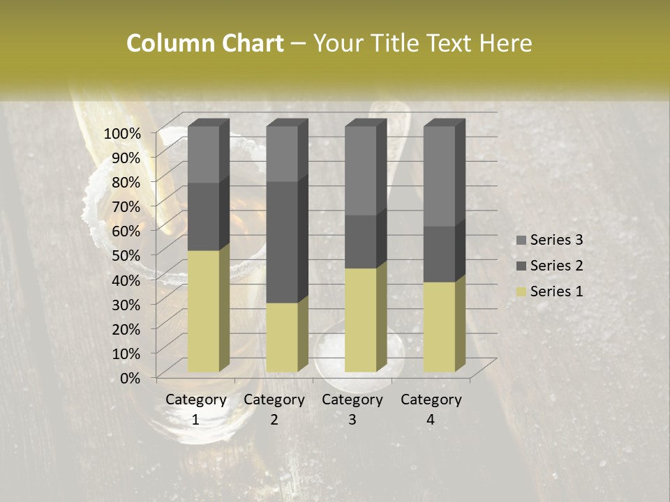 A Glass Of Ice Tea With A Spoon On A Wooden Table PowerPoint Template