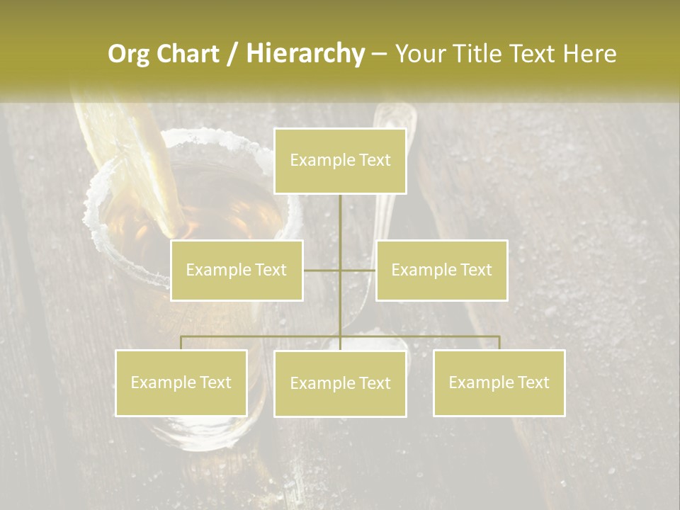 A Glass Of Ice Tea With A Spoon On A Wooden Table PowerPoint Template