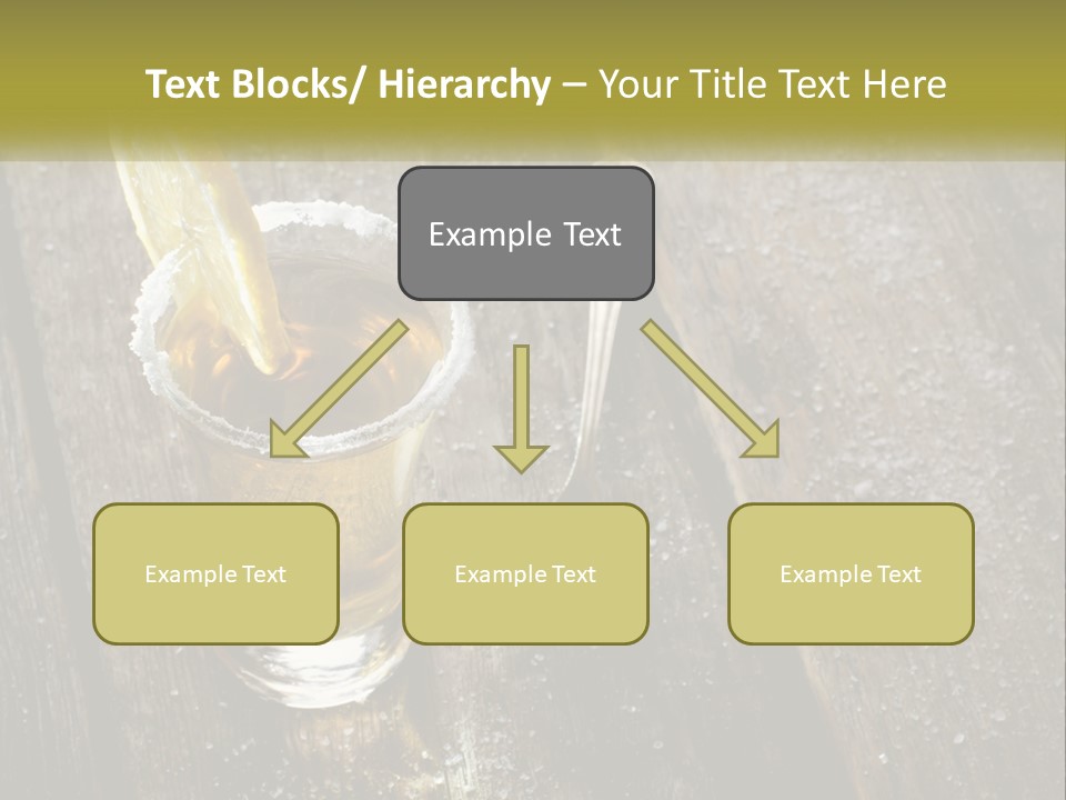 A Glass Of Ice Tea With A Spoon On A Wooden Table PowerPoint Template