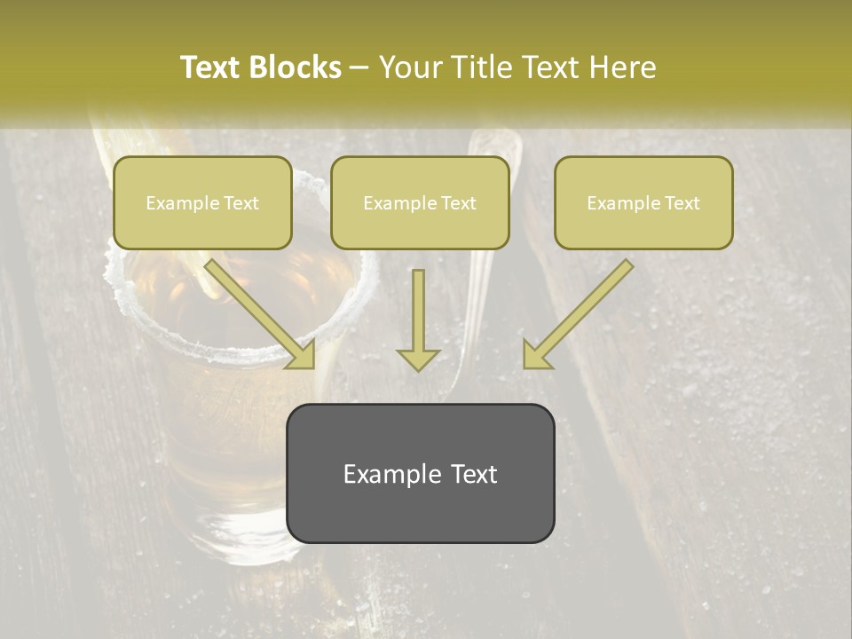 A Glass Of Ice Tea With A Spoon On A Wooden Table PowerPoint Template