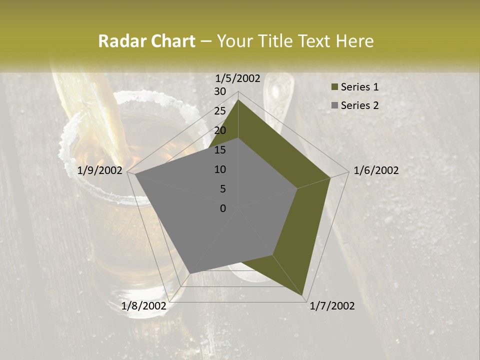A Glass Of Ice Tea With A Spoon On A Wooden Table PowerPoint Template