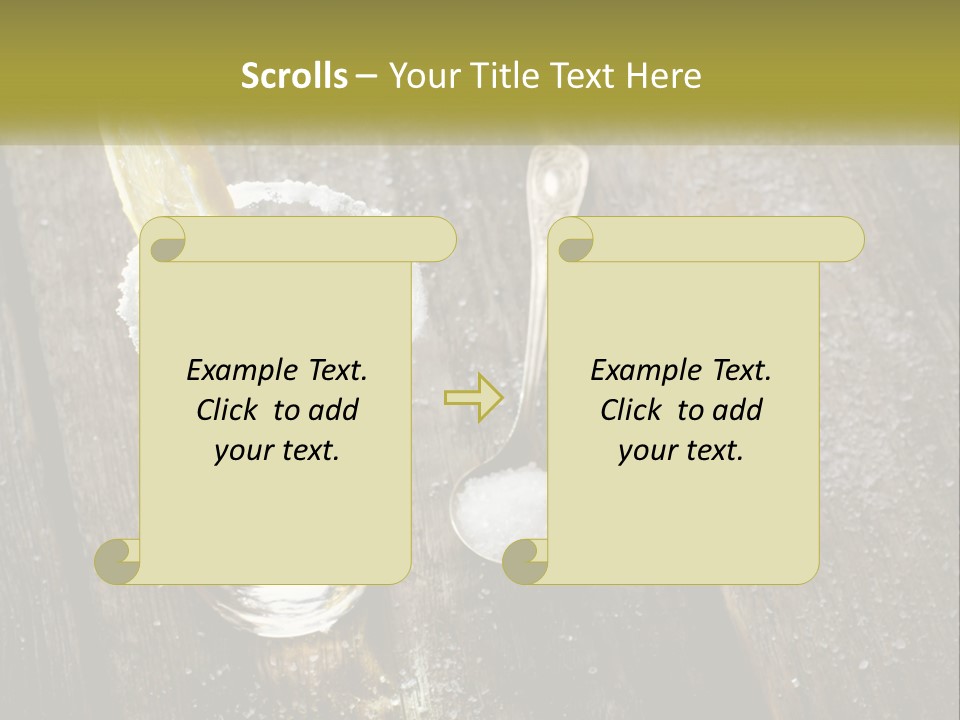 A Glass Of Ice Tea With A Spoon On A Wooden Table PowerPoint Template