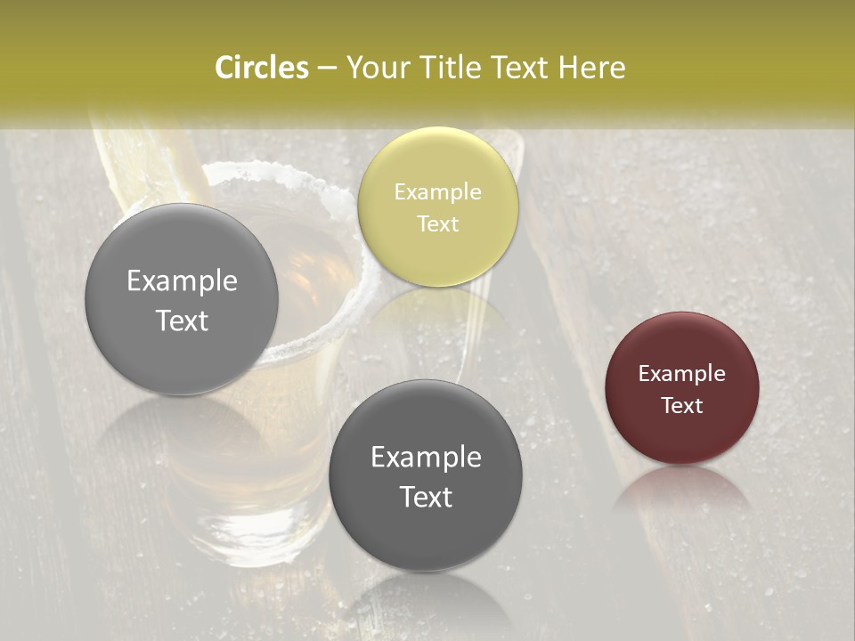 A Glass Of Ice Tea With A Spoon On A Wooden Table PowerPoint Template