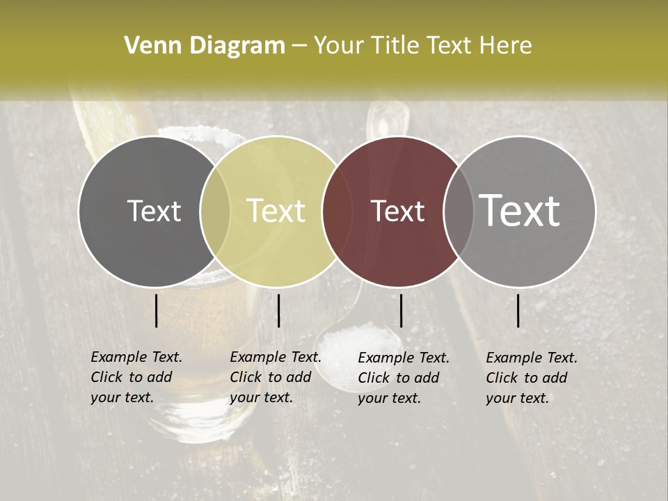 A Glass Of Ice Tea With A Spoon On A Wooden Table PowerPoint Template