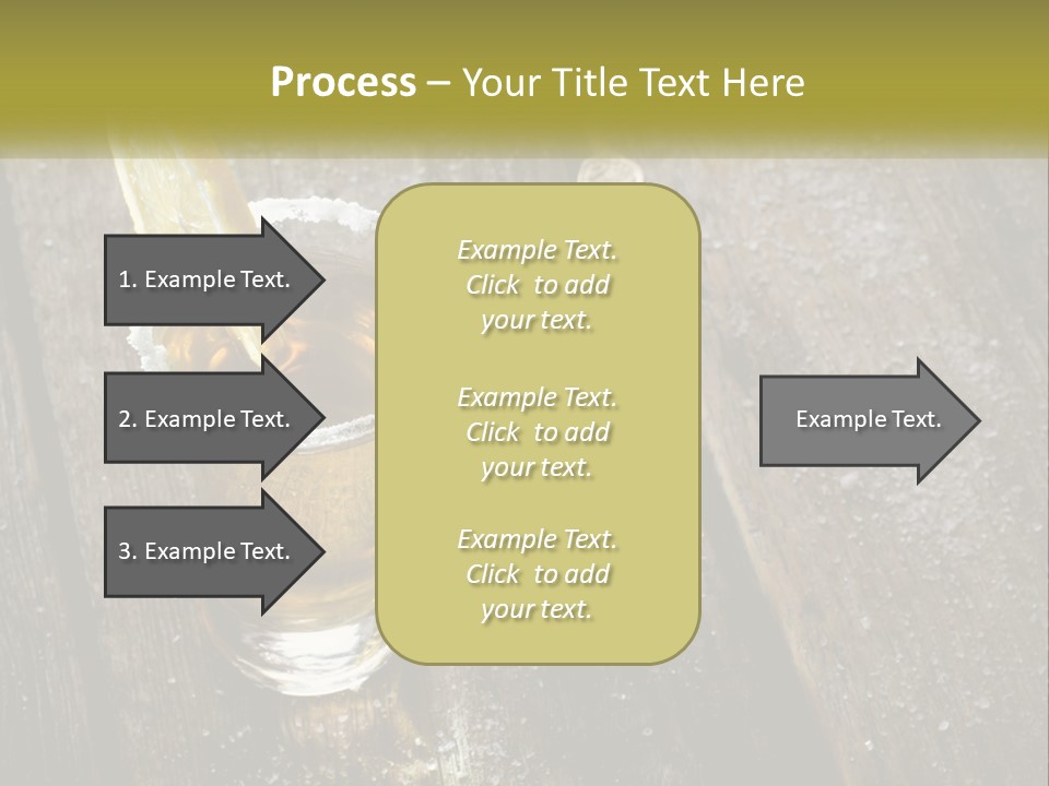 A Glass Of Ice Tea With A Spoon On A Wooden Table PowerPoint Template