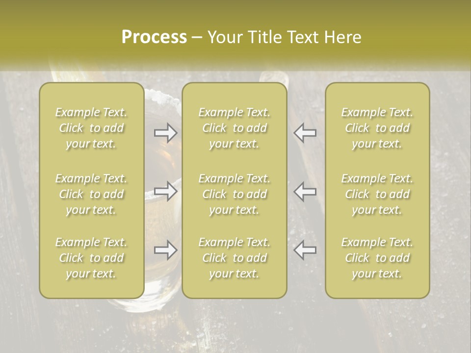 A Glass Of Ice Tea With A Spoon On A Wooden Table PowerPoint Template