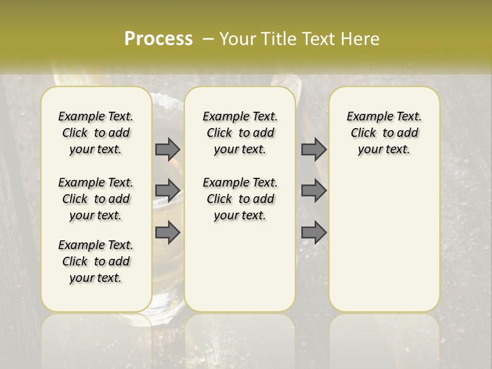 A Glass Of Ice Tea With A Spoon On A Wooden Table PowerPoint Template