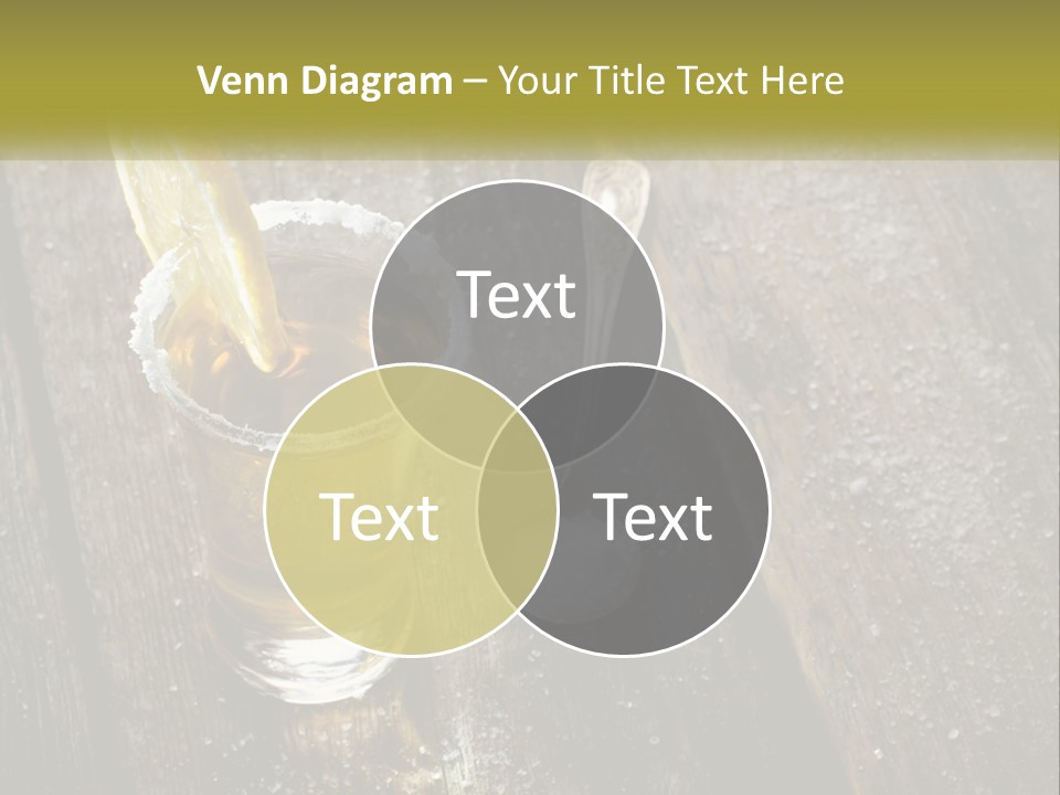 A Glass Of Ice Tea With A Spoon On A Wooden Table PowerPoint Template