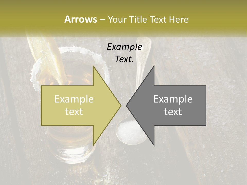 A Glass Of Ice Tea With A Spoon On A Wooden Table PowerPoint Template