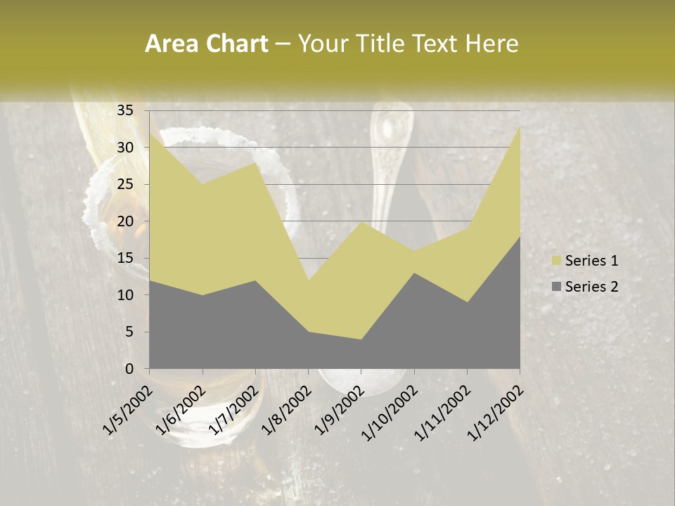 A Glass Of Ice Tea With A Spoon On A Wooden Table PowerPoint Template