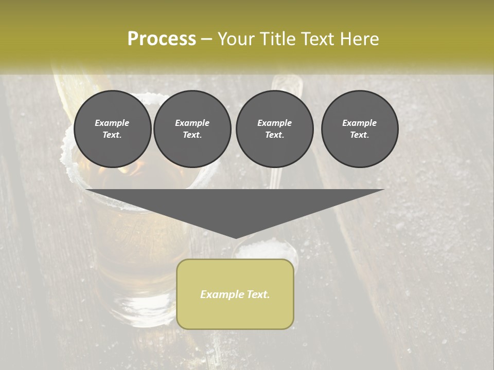 A Glass Of Ice Tea With A Spoon On A Wooden Table PowerPoint Template