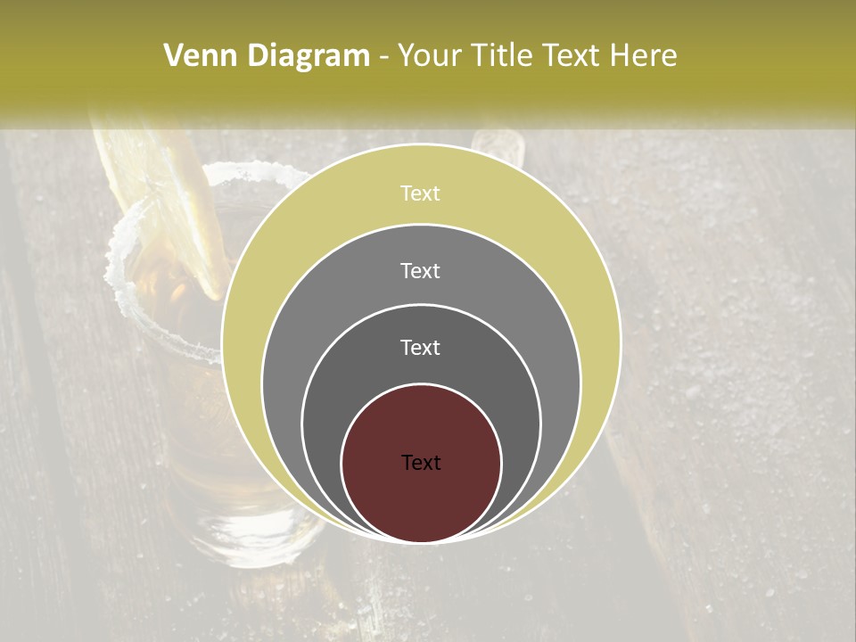 A Glass Of Ice Tea With A Spoon On A Wooden Table PowerPoint Template