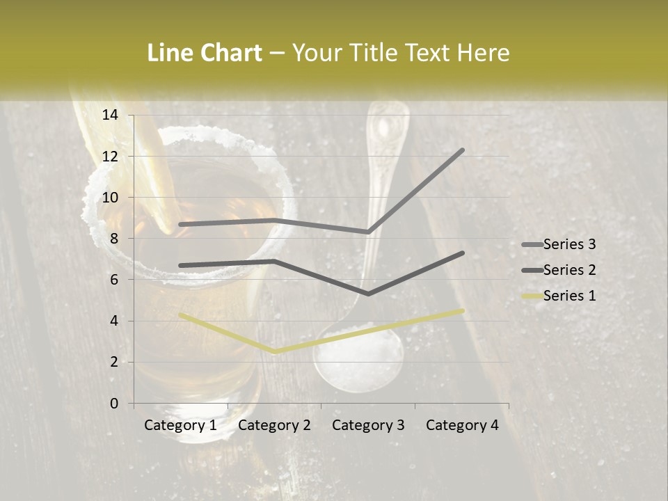 A Glass Of Ice Tea With A Spoon On A Wooden Table PowerPoint Template