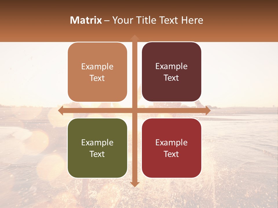 A Man And A Woman Are Standing In The Water PowerPoint Template