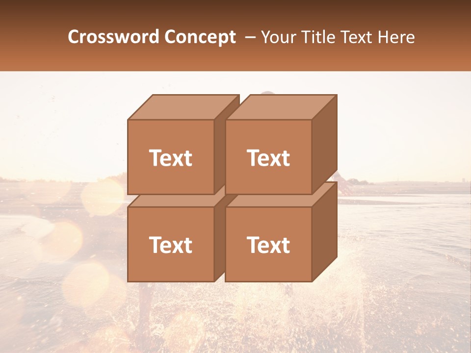 A Man And A Woman Are Standing In The Water PowerPoint Template