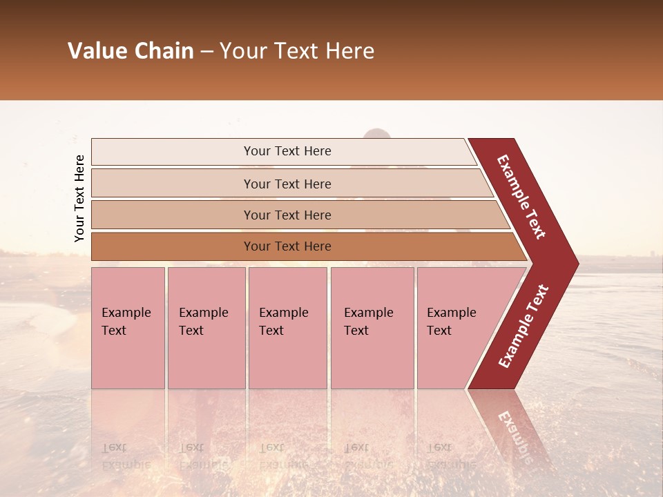 A Man And A Woman Are Standing In The Water PowerPoint Template