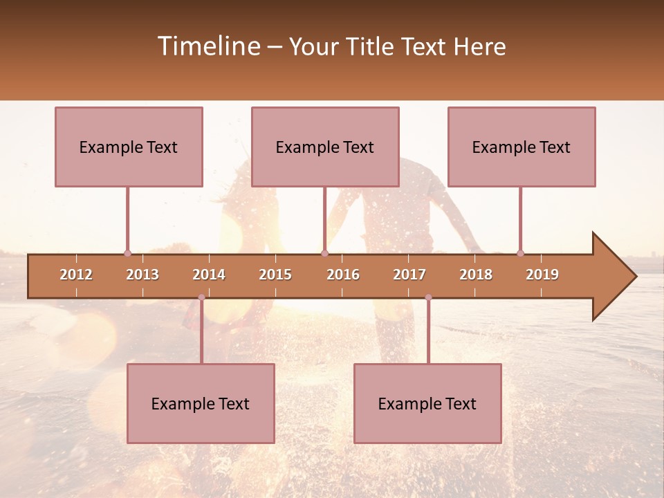 A Man And A Woman Are Standing In The Water PowerPoint Template