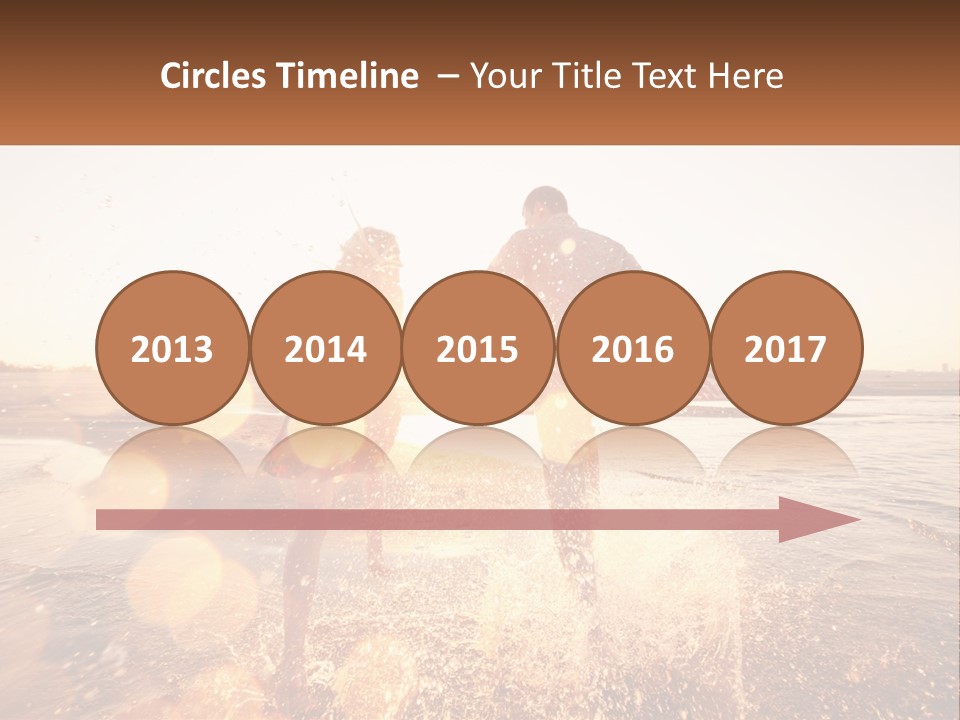 A Man And A Woman Are Standing In The Water PowerPoint Template