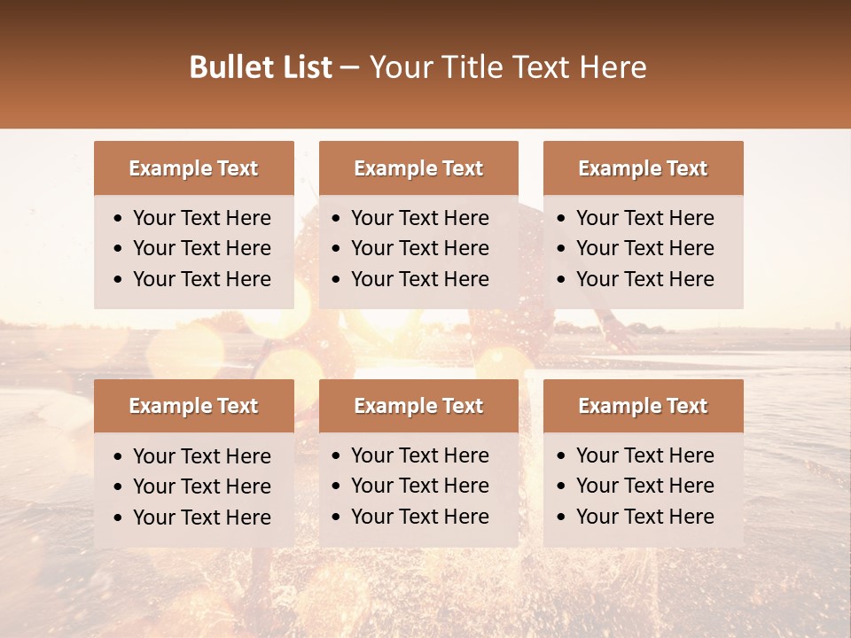 A Man And A Woman Are Standing In The Water PowerPoint Template