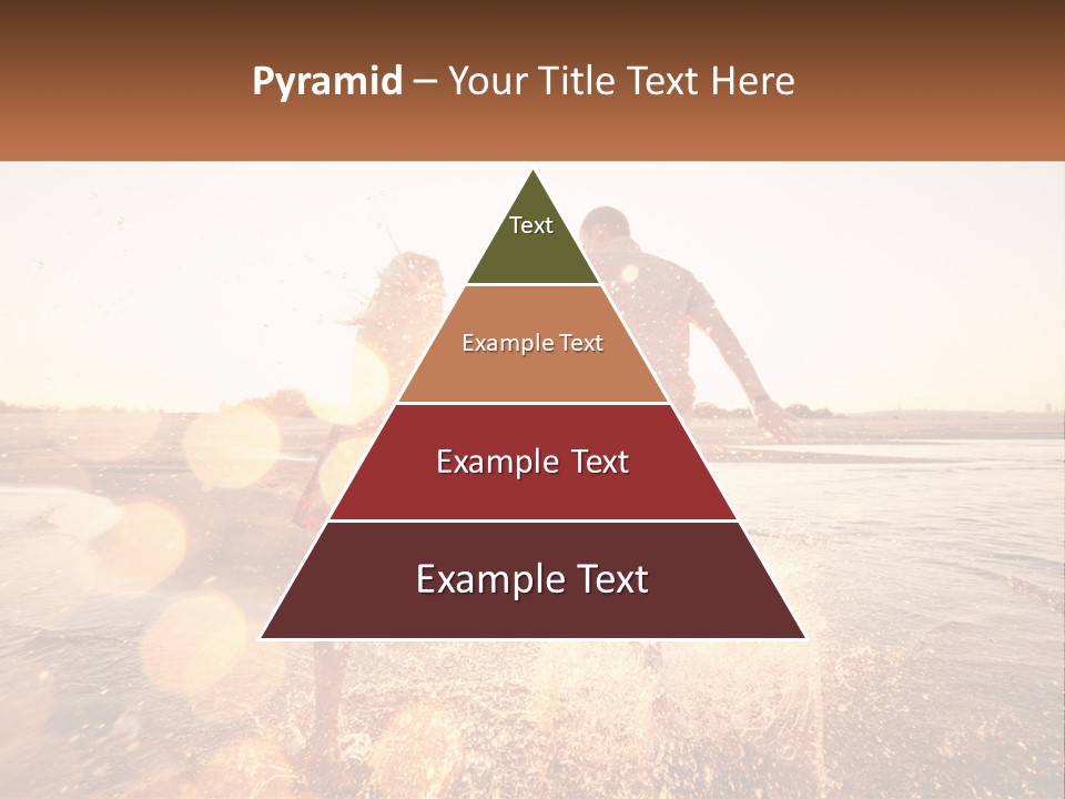 A Man And A Woman Are Standing In The Water PowerPoint Template