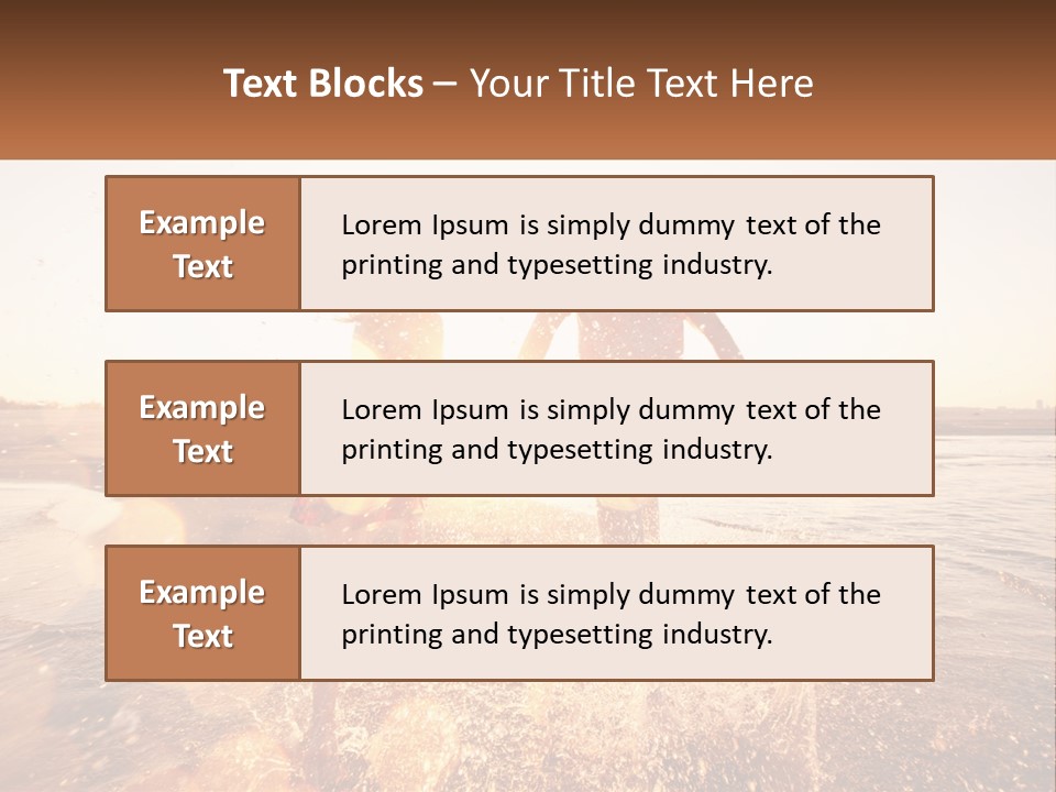 A Man And A Woman Are Standing In The Water PowerPoint Template