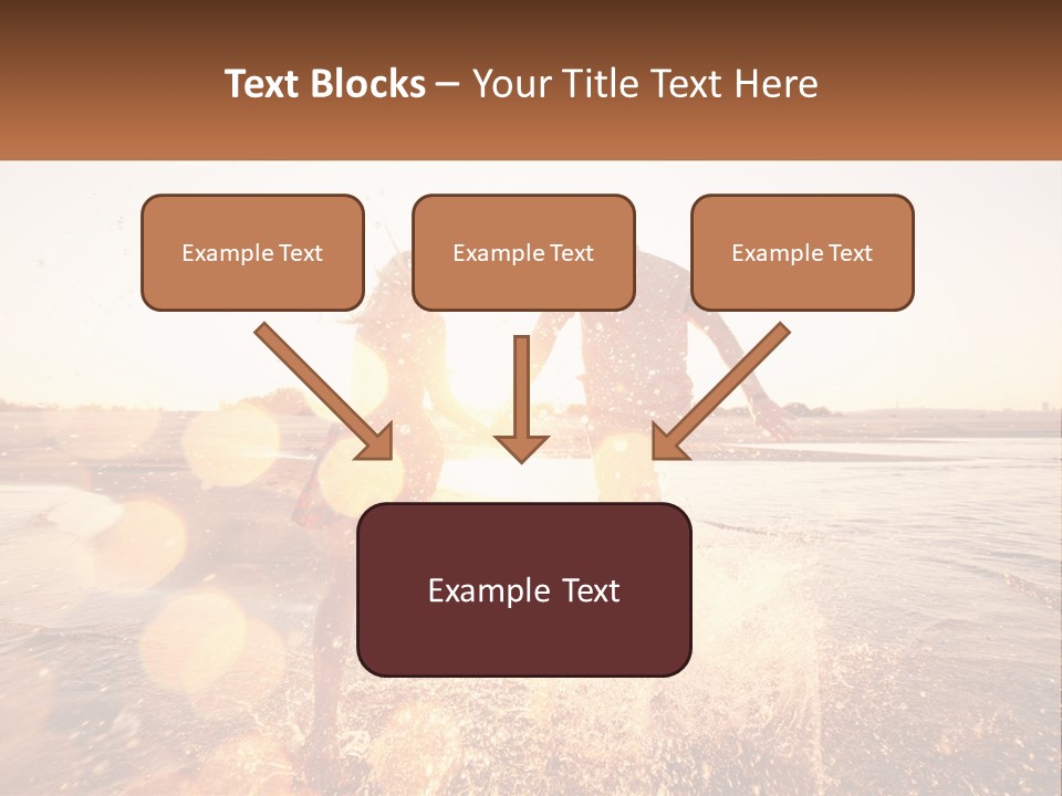 A Man And A Woman Are Standing In The Water PowerPoint Template
