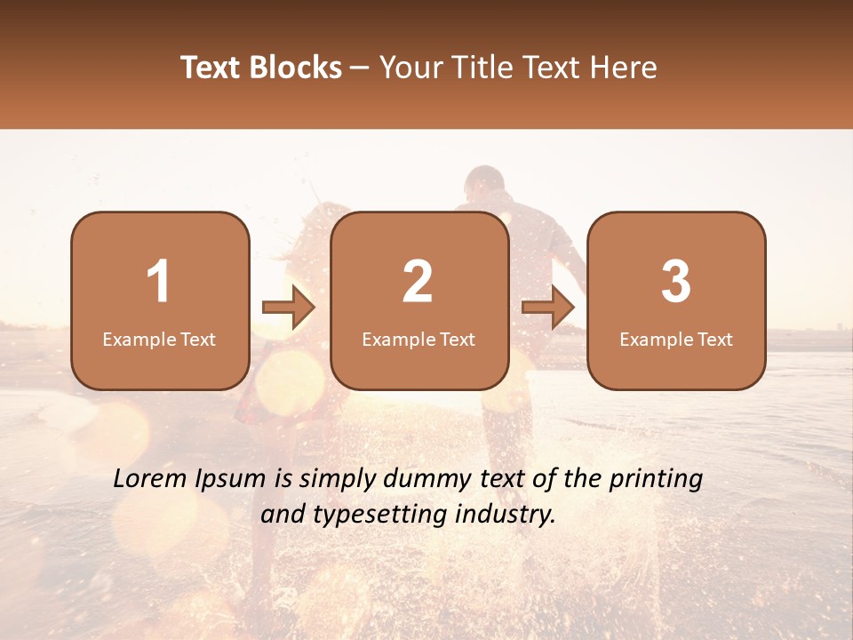 A Man And A Woman Are Standing In The Water PowerPoint Template