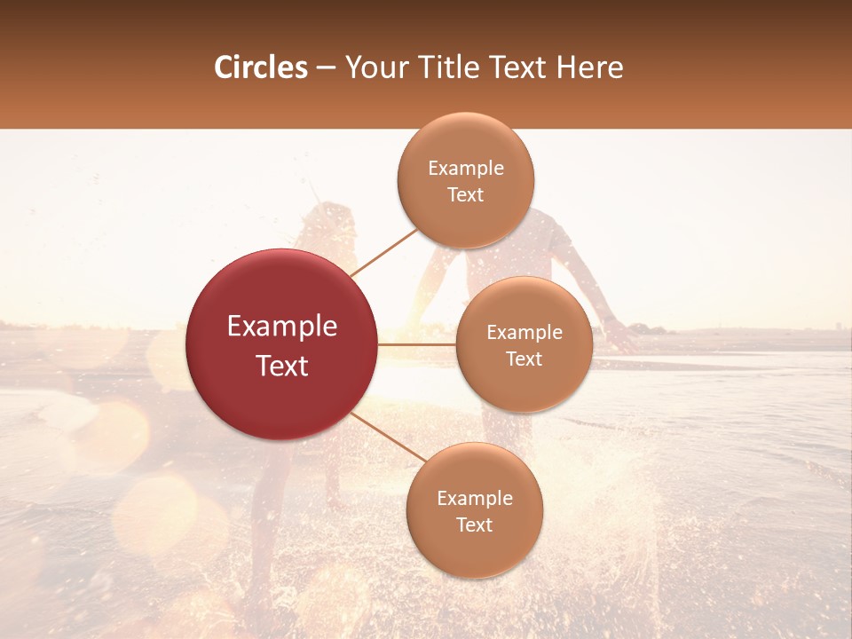 A Man And A Woman Are Standing In The Water PowerPoint Template