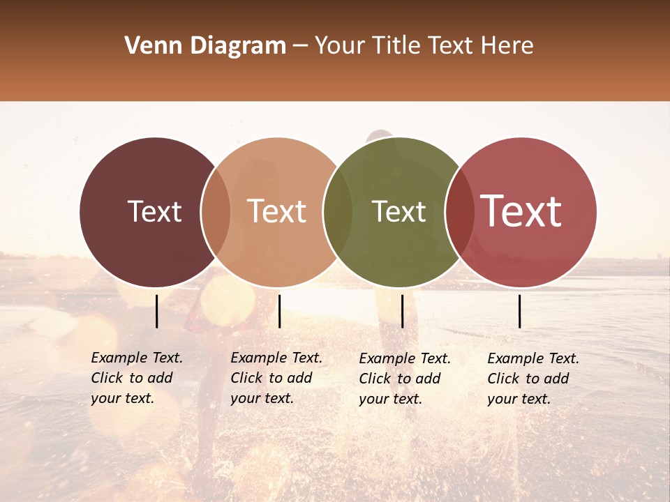 A Man And A Woman Are Standing In The Water PowerPoint Template