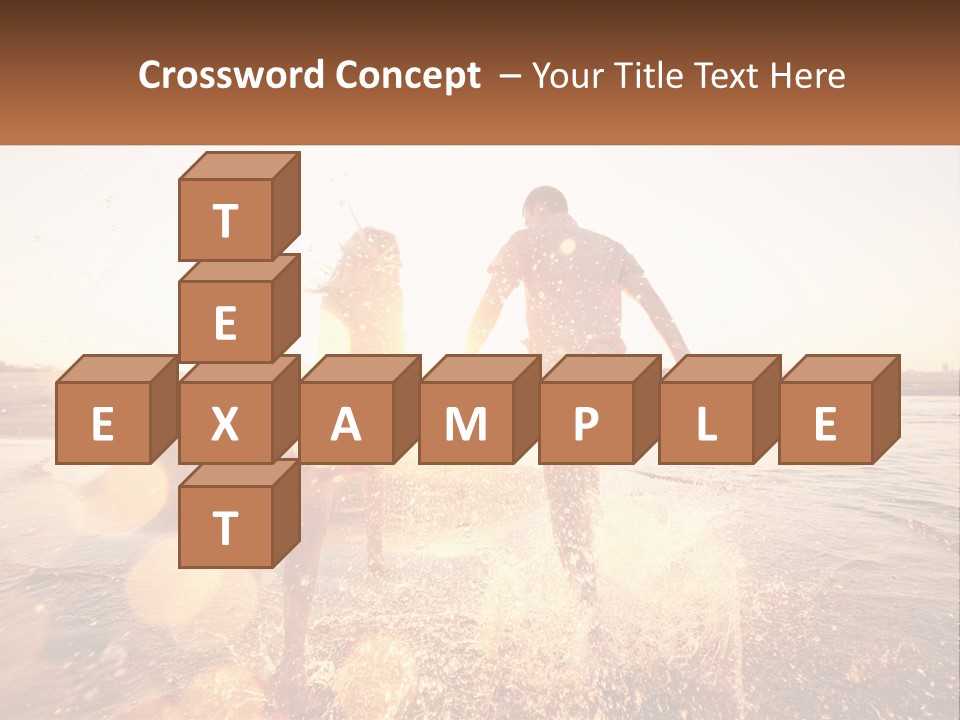 A Man And A Woman Are Standing In The Water PowerPoint Template