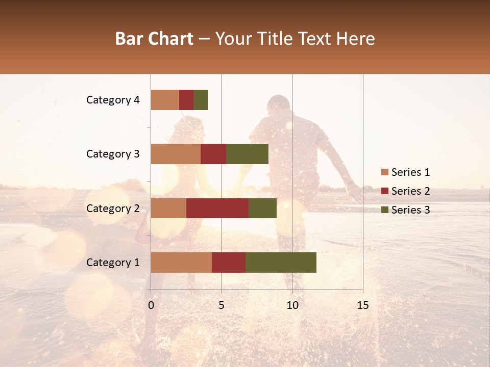 A Man And A Woman Are Standing In The Water PowerPoint Template