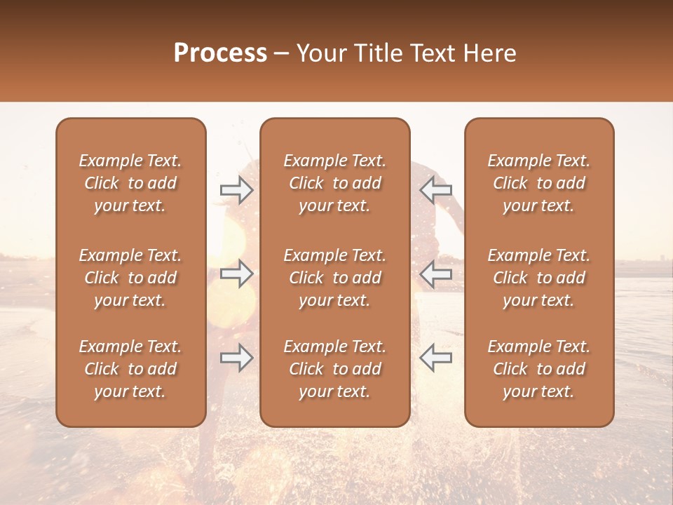 A Man And A Woman Are Standing In The Water PowerPoint Template