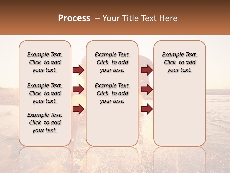 A Man And A Woman Are Standing In The Water PowerPoint Template