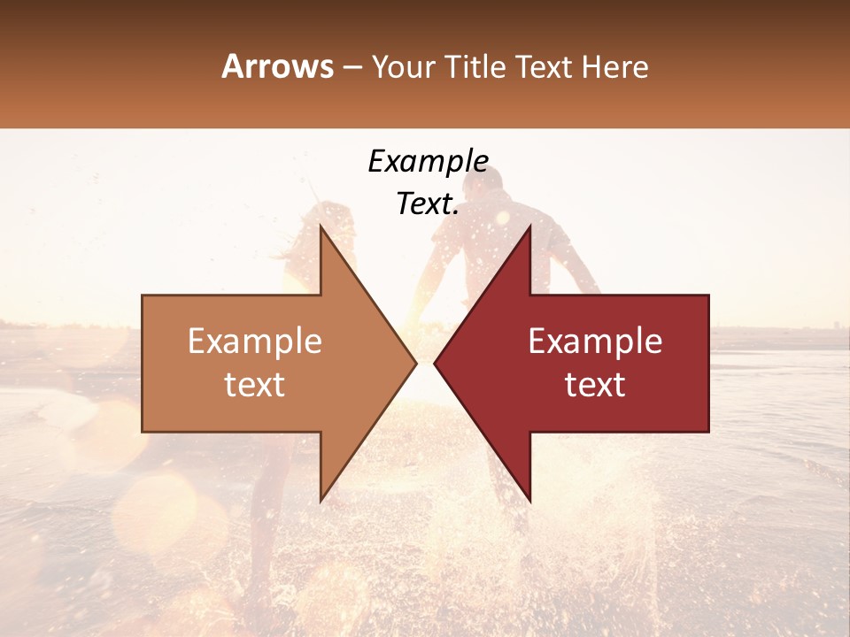 A Man And A Woman Are Standing In The Water PowerPoint Template