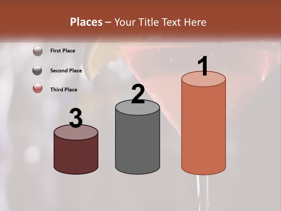 A Pink Cocktail With A Lime Slice On The Rim PowerPoint Template