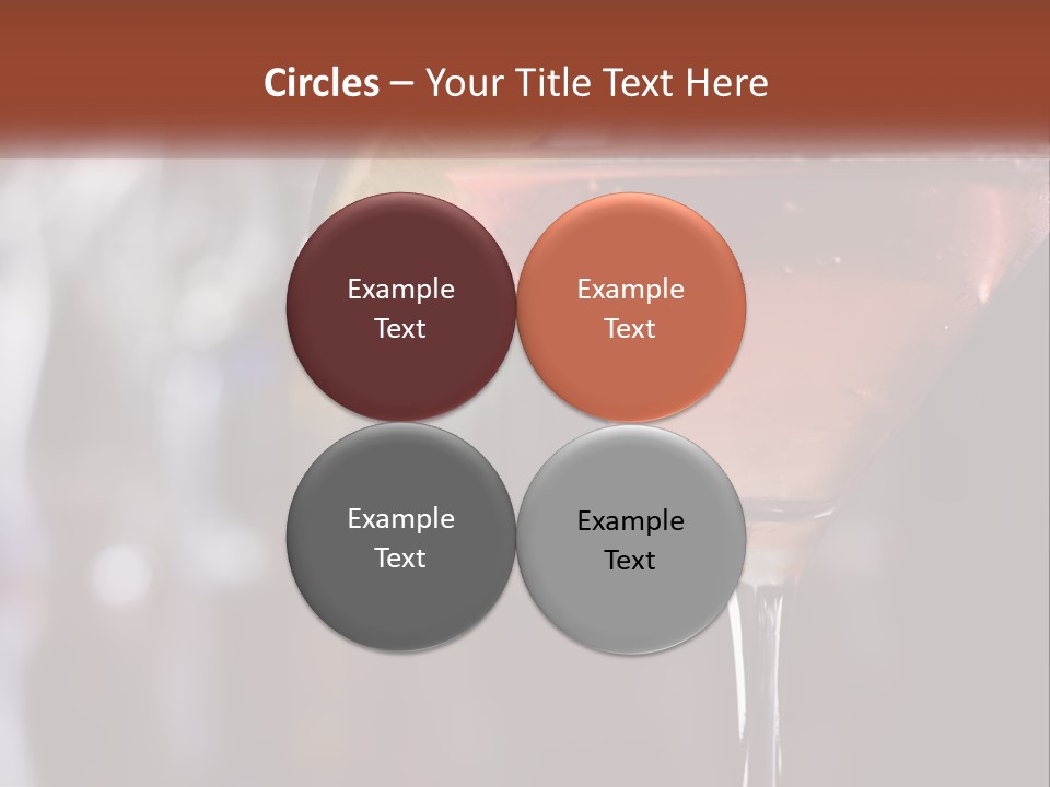 A Pink Cocktail With A Lime Slice On The Rim PowerPoint Template