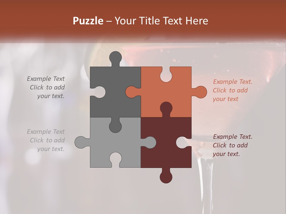 A Pink Cocktail With A Lime Slice On The Rim PowerPoint Template