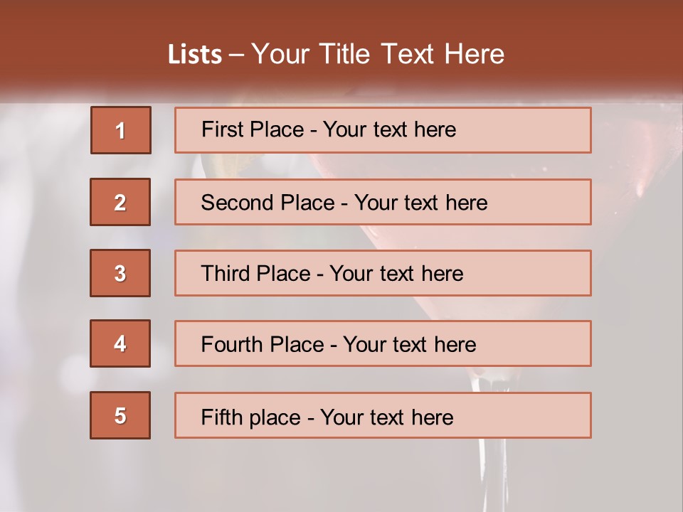 A Pink Cocktail With A Lime Slice On The Rim PowerPoint Template