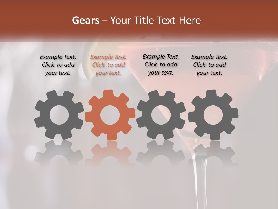 A Pink Cocktail With A Lime Slice On The Rim PowerPoint Template