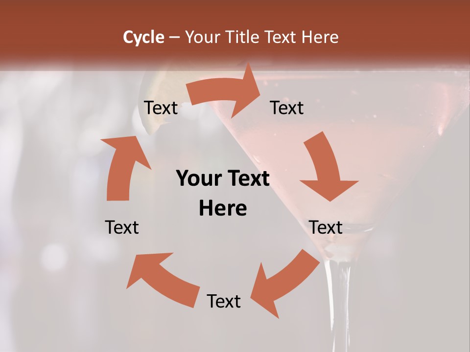 A Pink Cocktail With A Lime Slice On The Rim PowerPoint Template