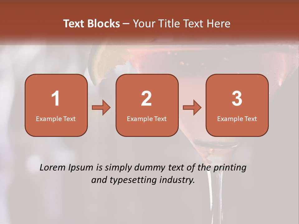 A Pink Cocktail With A Lime Slice On The Rim PowerPoint Template